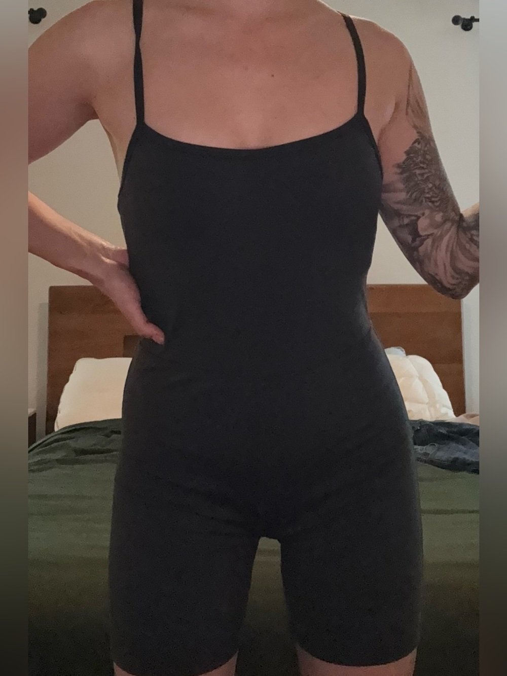 Cotton On Athletic Dark Gray Bodysuit